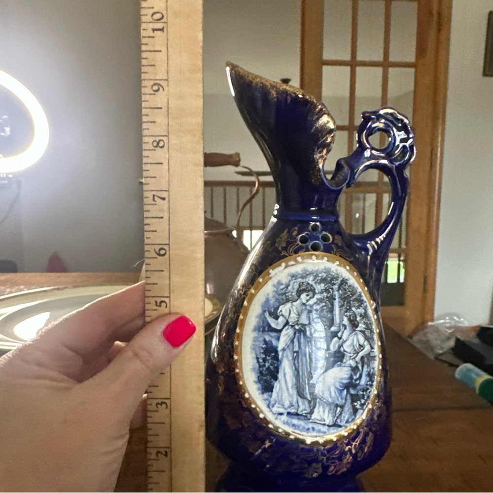 Austria Pitcher/ Vase Gold Gilded Bohemia Josef STRNACT pre- 1918-Rare Find-Nice